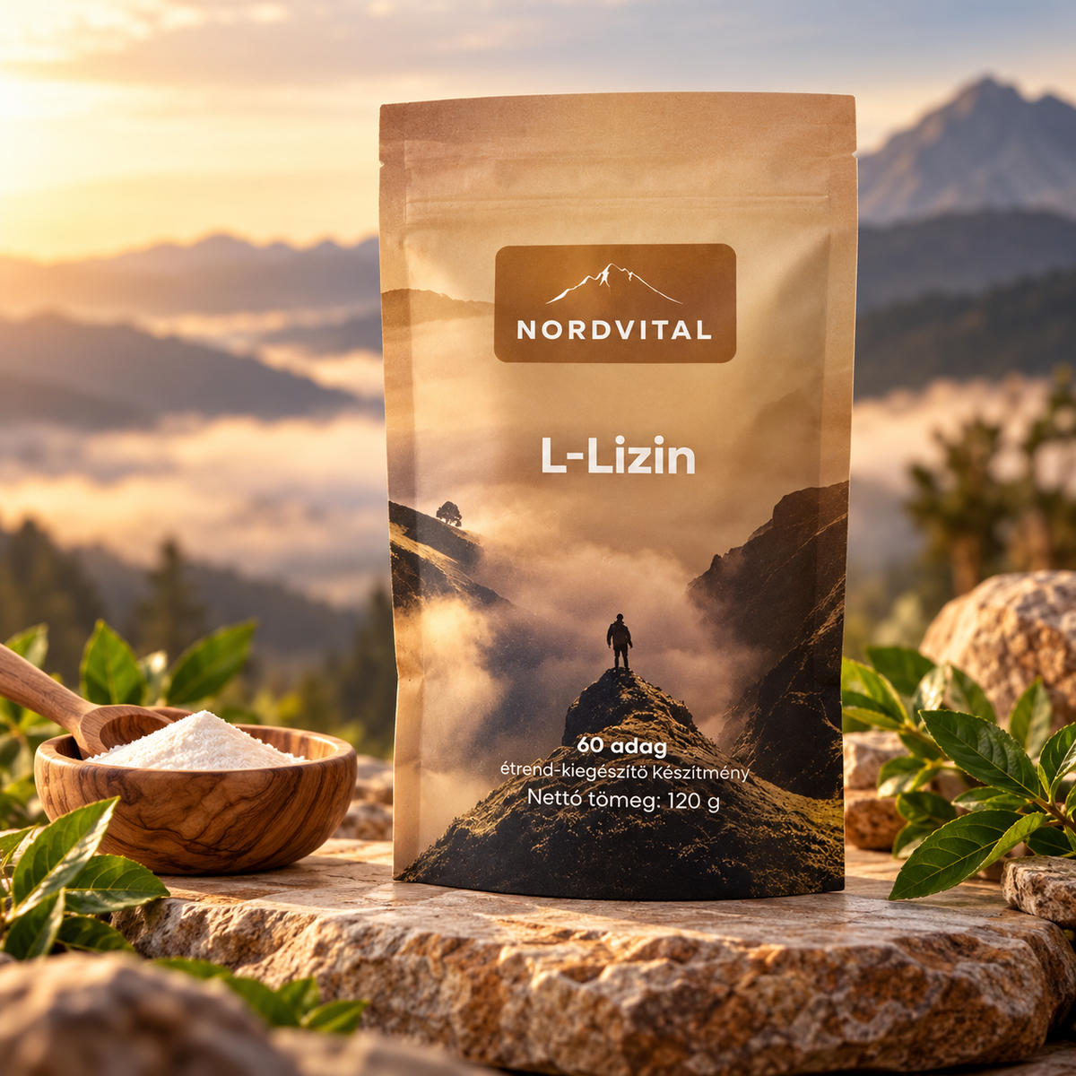 Nordvital L-Lizin por - 120g 60adag