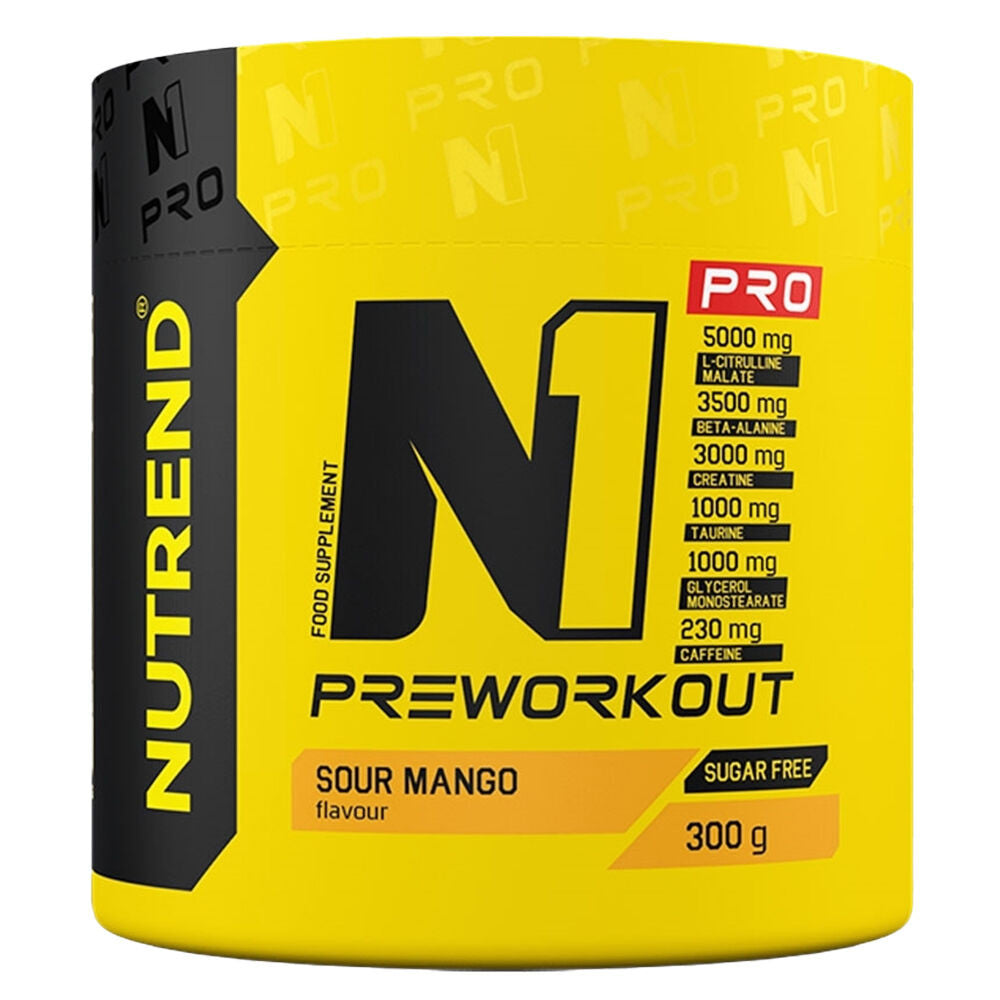 NUTREND N1 PRO edzés előtti italpor – 300 g – Sour Mango